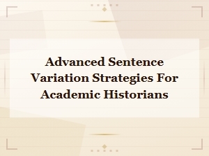 Advanced Sentence Variation Strategies for Academic Historians